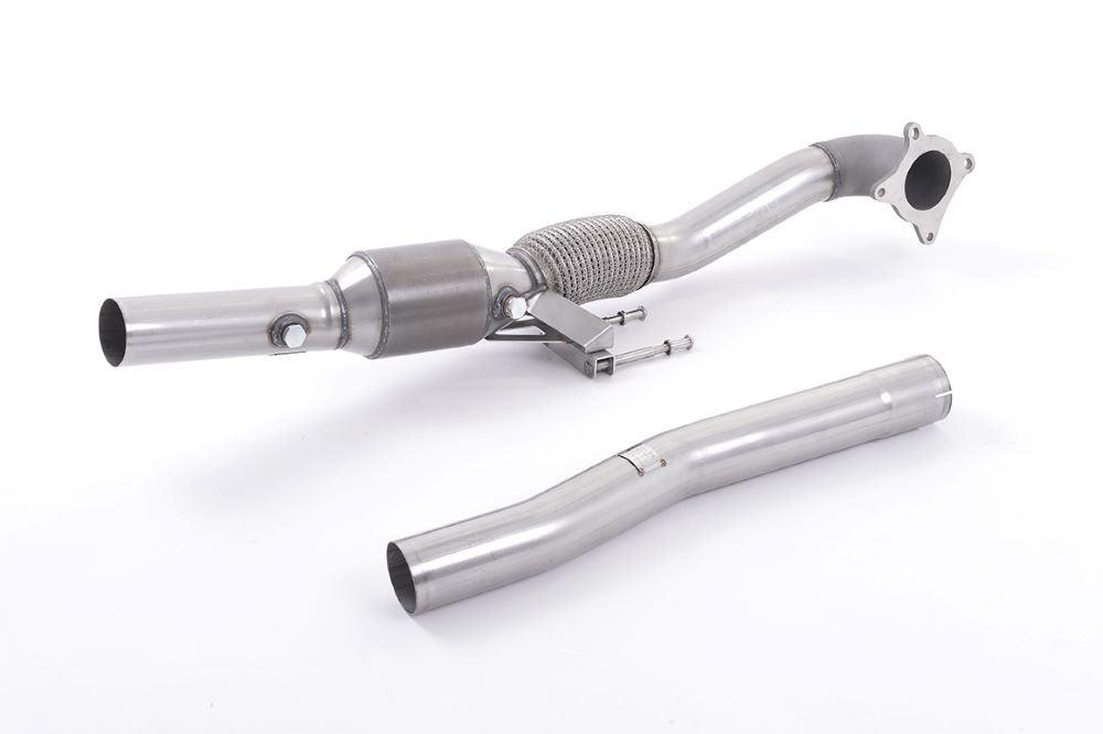 Milltek Downpipe mit 200 Zellen Rennkat für VW Golf Mk6 R 2.0 TFSI 270PS ab 2009 (Typ 1K)