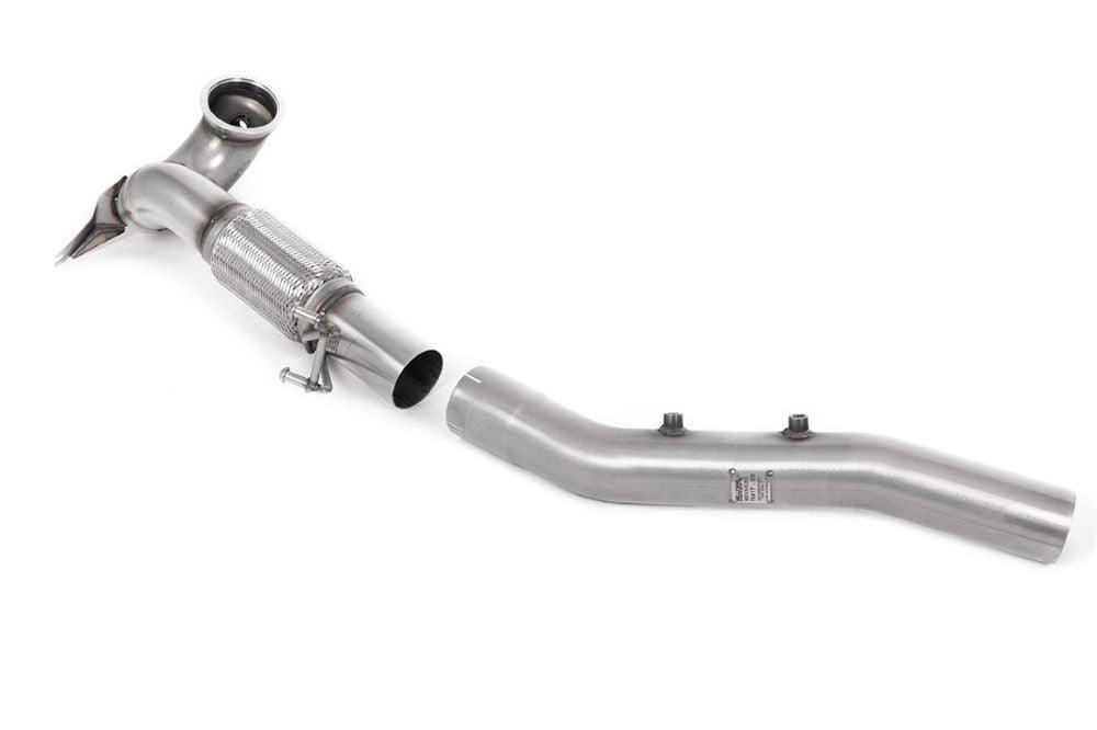 Milltek Downpipe ohne Kat V1 für VW Golf Mk8 GTi Clubsport (300ps mit OPF) ab 2021 (Typ CD)