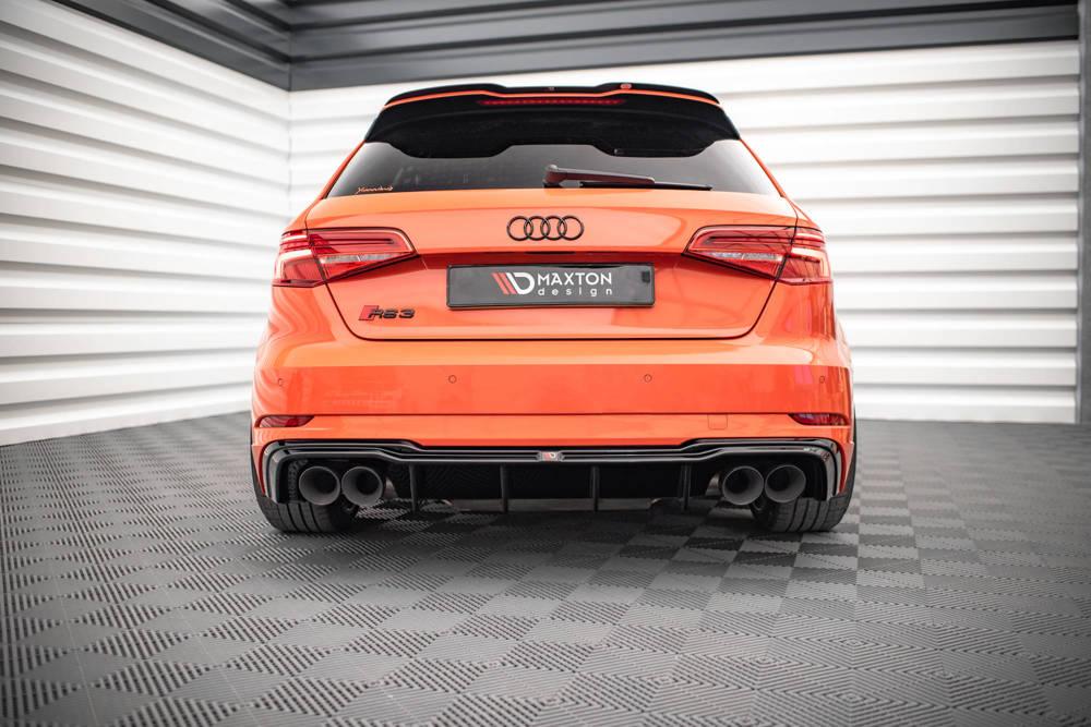 Heckdiffusor und Milltek Sport Abgasanlage für Audi RS3 Sportback 8V Facelift von Maxton Design