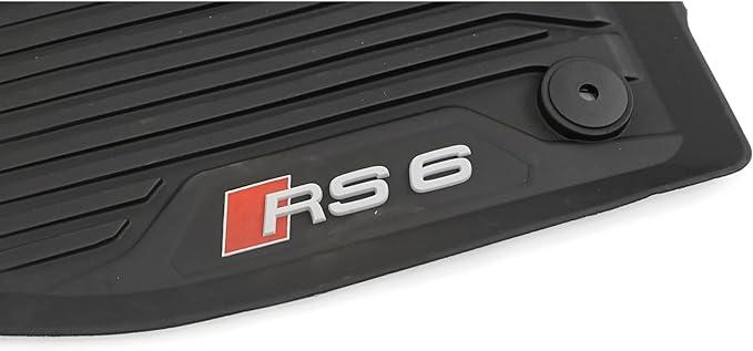 Original Audi S6 (C8) Gummi Fußmatten vorn mit RS6 Logo