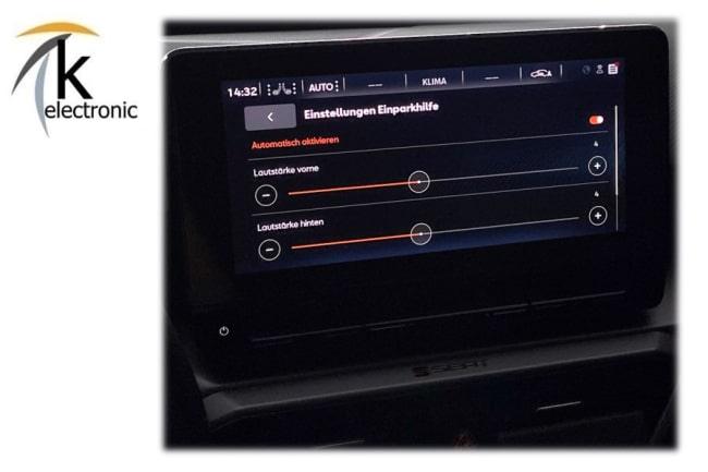 Seat Leon KL Einparkhilfe vorne optische Darstellung Nachrüstpaket