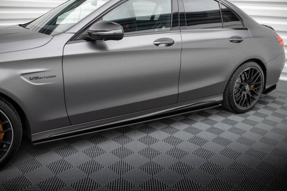 Seitenschweller Erweiterung Street Pro für Mercedes AMG C63 Limousine / Kombi W205 Facelift von Maxton Design