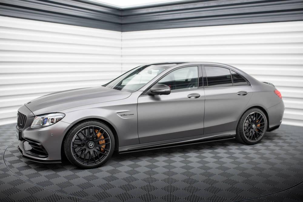 Seitenschweller Erweiterung Street Pro für Mercedes AMG C63 Limousine / Kombi W205 Facelift von Maxton Design