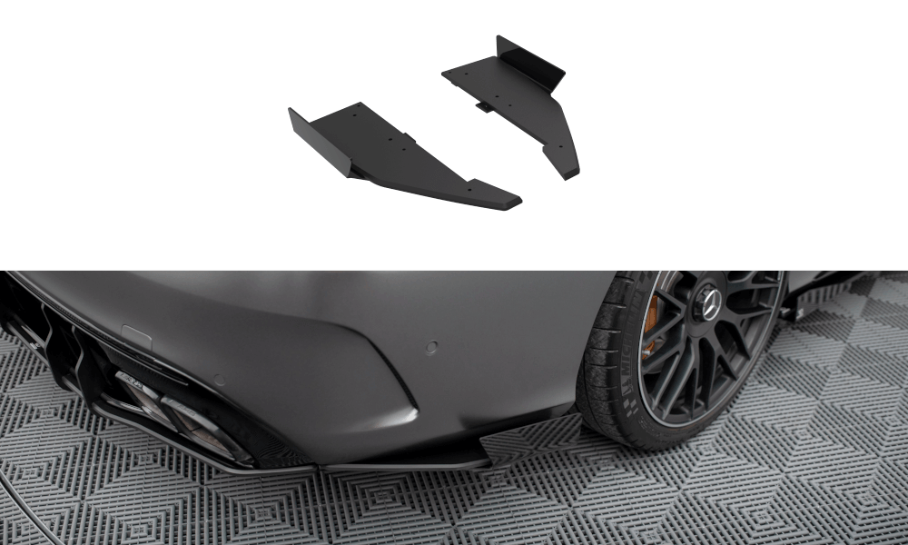 Seitliche Heck Diffusor Erweiterung Street Pro + Flaps für Mercedes AMG C63 Limousine / Kombi W205 Facelift von Maxton Design