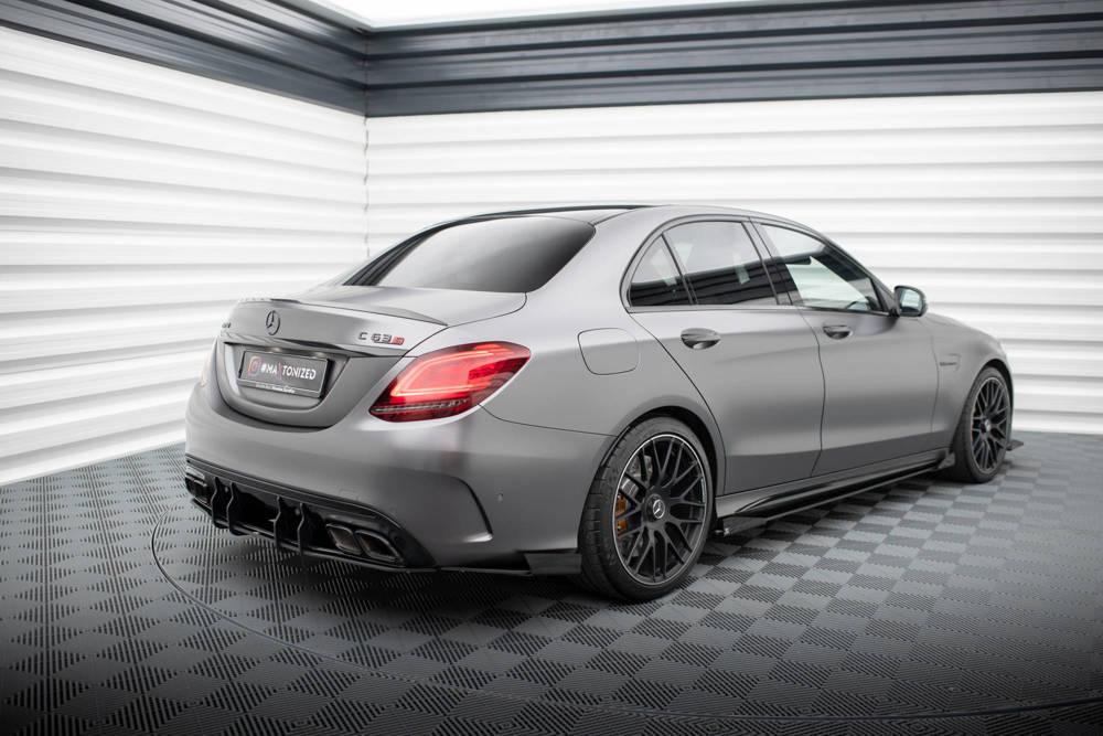 Seitliche Heck Diffusor Erweiterung Street Pro + Flaps für Mercedes AMG C63 Limousine / Kombi W205 Facelift von Maxton Design