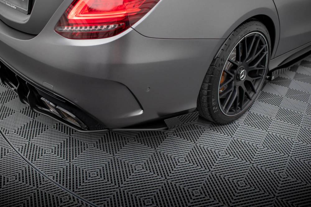 Seitliche Heck Diffusor Erweiterung Street Pro + Flaps für Mercedes AMG C63 Limousine / Kombi W205 Facelift von Maxton Design