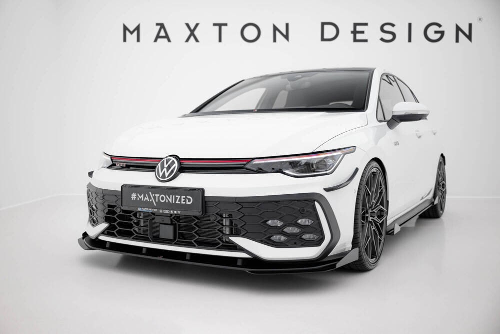 Front Lippe / Front Splitter / Frontansatz Street Pro für VW Golf 8 GTI / GTE Facelift von Maxton Design