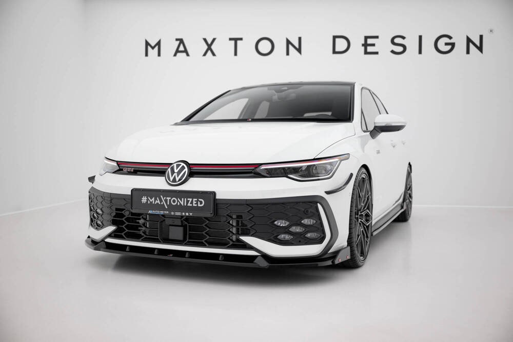 Front Lippe / Front Splitter / Frontansatz V.2 für VW Golf 8 R-Line Facelift von Maxton Design