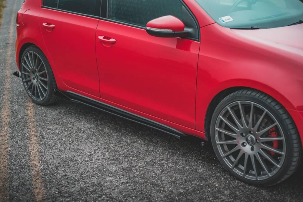 Seitenschweller Erweiterung Racing mit Flaps für VW Golf 6 GTI von Maxton Design