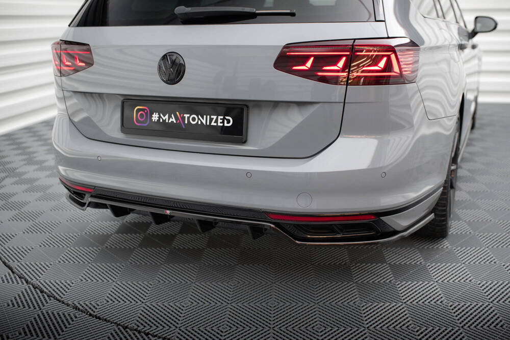 Zentraler Hinterer Splitter für VW Passat R-Line B8 Facelift von Maxton Design