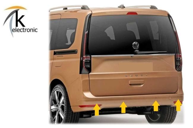 VW Caddy SB Einparkhilfe hinten optische Darstellung Nachrüstpaket