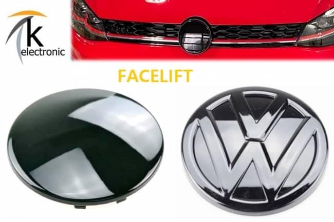 VW Golf 7 5G GTI Facelift schwarze Zeichen vorne + hinten + Seite Black-Bundle