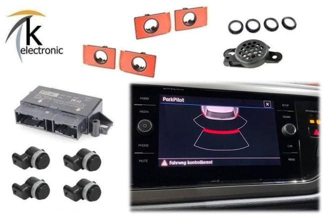 VW Polo AW Einparkhilfe hinten optische Darstellung Nachrüstpaket