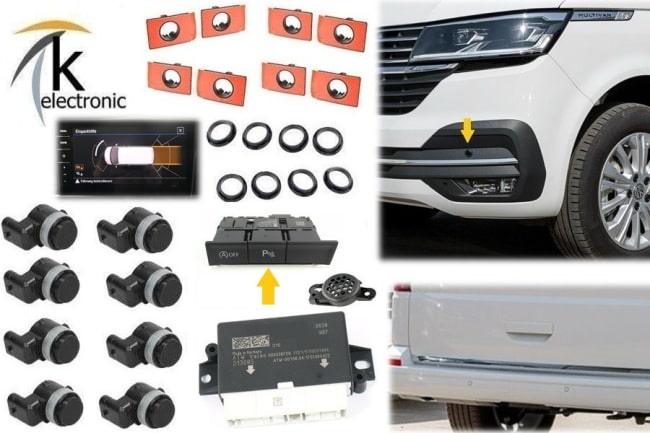 VW T6.1 Einparkhilfe vorne + hinten optische Darstellung Nachrüstpaket