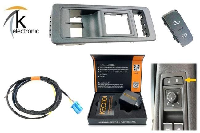 VW T6 Zentralverriegelung Safe Lock ZV-​Taster Fahrertüre Nachrüstpaket