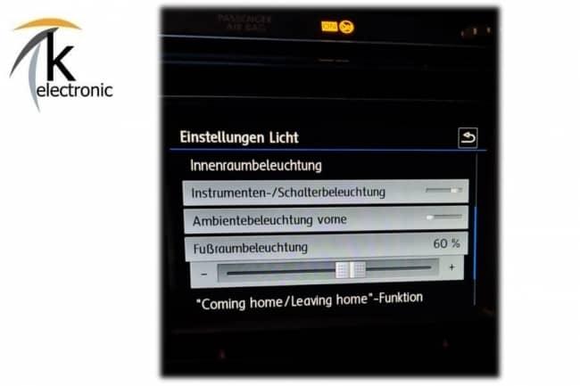 VW Touran 5T LED Fußraumbeleuchtung vorne Nachrüstpaket